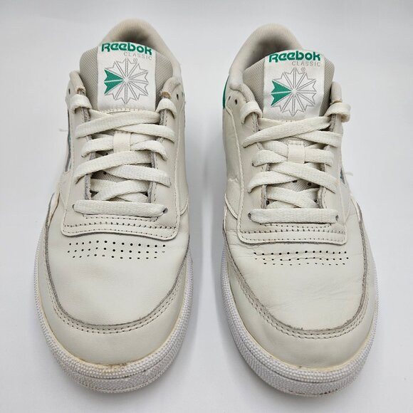 Reebok Women's Club C 85 Tennis Sneakers White Green Leather FV1995 Size 9.5 - Picture 8 of 13